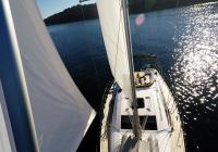 bateau à voile génois voile avant voilier elan 45 impression bateau à voile